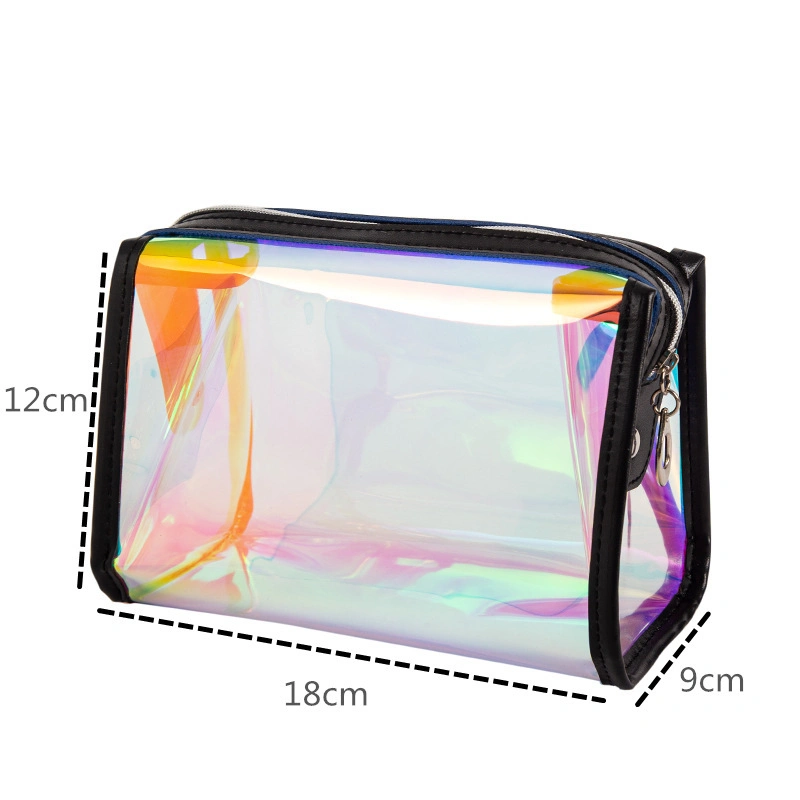 PVC Magic Color Laser Packaging Laser Cosmetic Storage Bag Portable Washing Bags