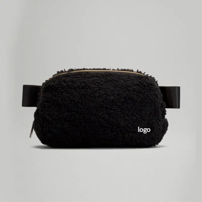 Borsa di design di lusso Sherpa in pile Pelliccia Furry Fuzzy Peluche Marsupio Cintura Marsupi con tasche per donna